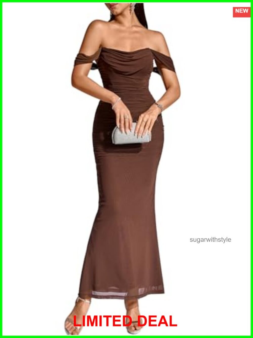 Off Shoulder Maxi Dress Ruched Corset Bodycon Backless Formal Party
